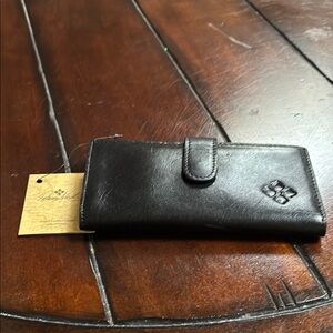 Patricia Nash Black Leather Wallet